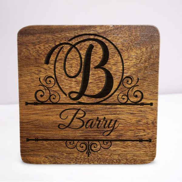 Engraved Wooden Coaster - Image 4