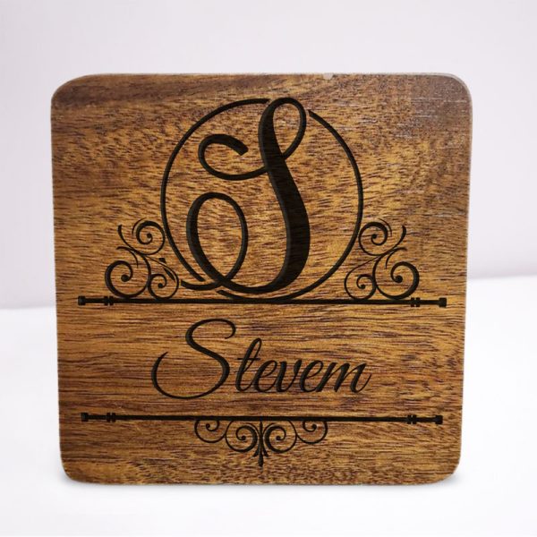 Engraved Wooden Coaster - Image 23
