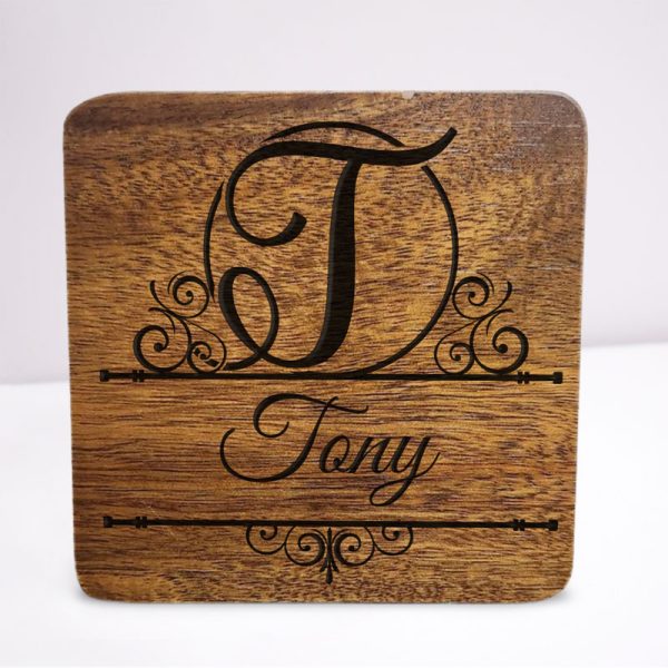 Engraved Wooden Coaster - Image 22