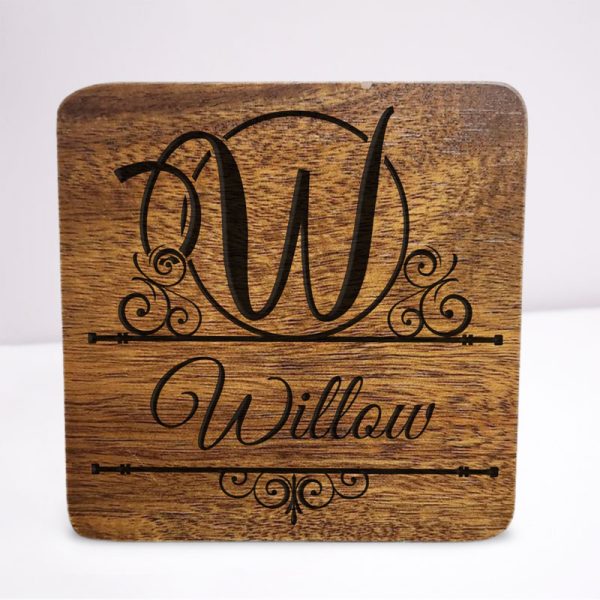 Engraved Wooden Coaster - Image 36