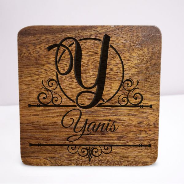 Engraved Wooden Coaster - Image 38